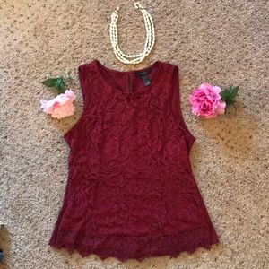 Forever 21 Lace Tank Top